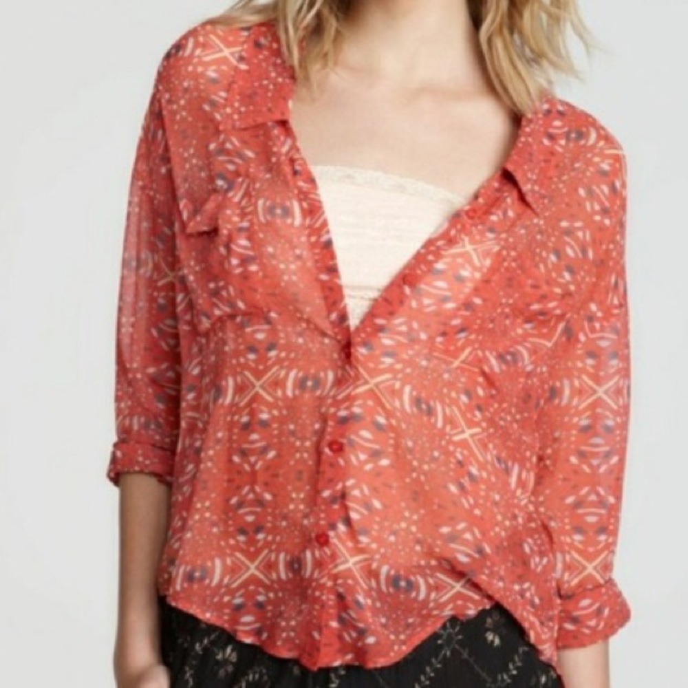 Free People Easy Rider Geo Top